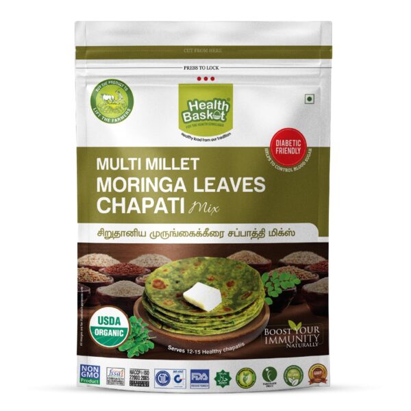 Multi Millet Moringa Leaves Chapati Mix- 500 grams
